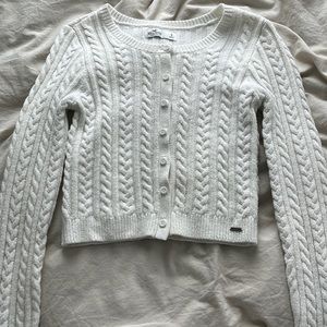 White sweater cardigan